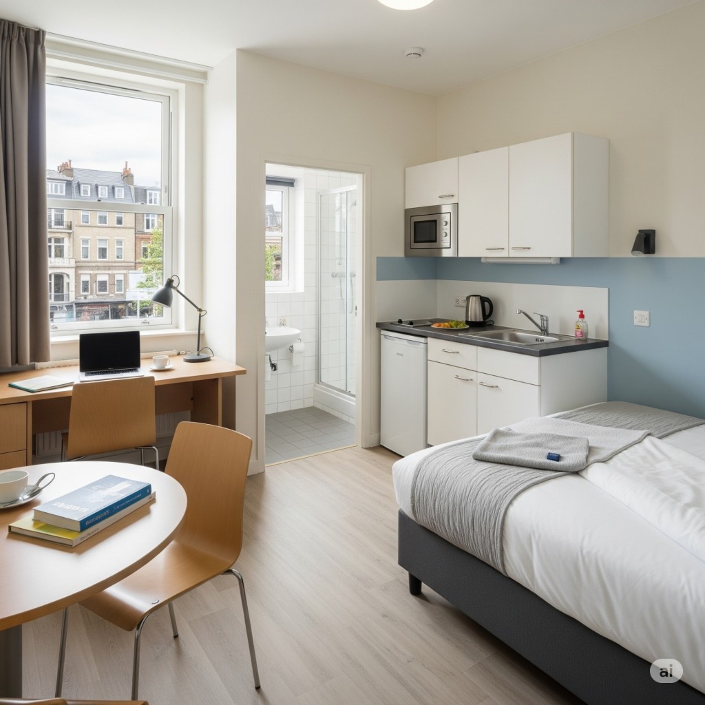 Chambre moderne avec kitchenette